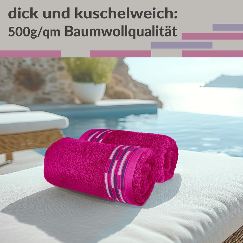Lashuma Luxury Quality Lugano Terry Towelling Hand Towels Set of