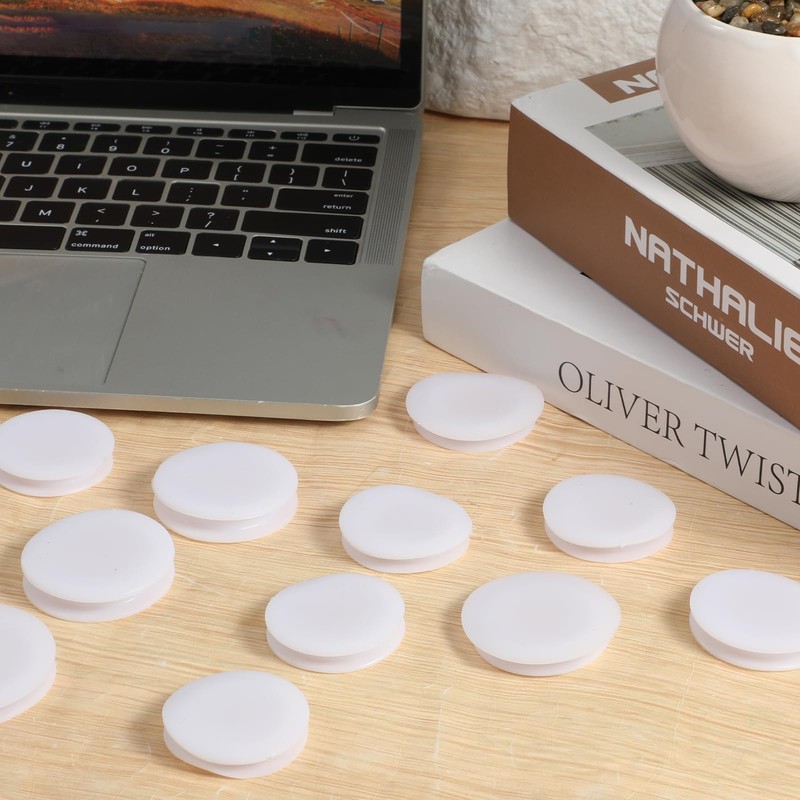 20 Pieces Piggy Bank Stopper, White Silicone Savings Box Bottom