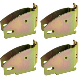 Sutekus E-Track Wood Beam End Socket Shelf Brackets E-Track Accessories Cargo Storage Lumber Bracket for 2x4 & 2x6 in Trucks Trailers Vans RVs, 4PCS