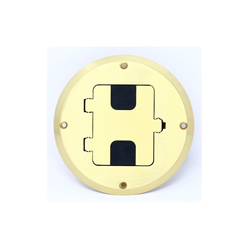 RiteAV - 4 Port Cat5e Ethernet Floor Box - Gold