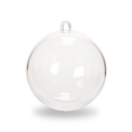 Plastic Ball Ornament, 80mm, Clear, Pack of 12 (80mm)