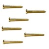 Merriway BH03781 (10 Pcs) Slotted Roundhead Screw, Solid Brass 6