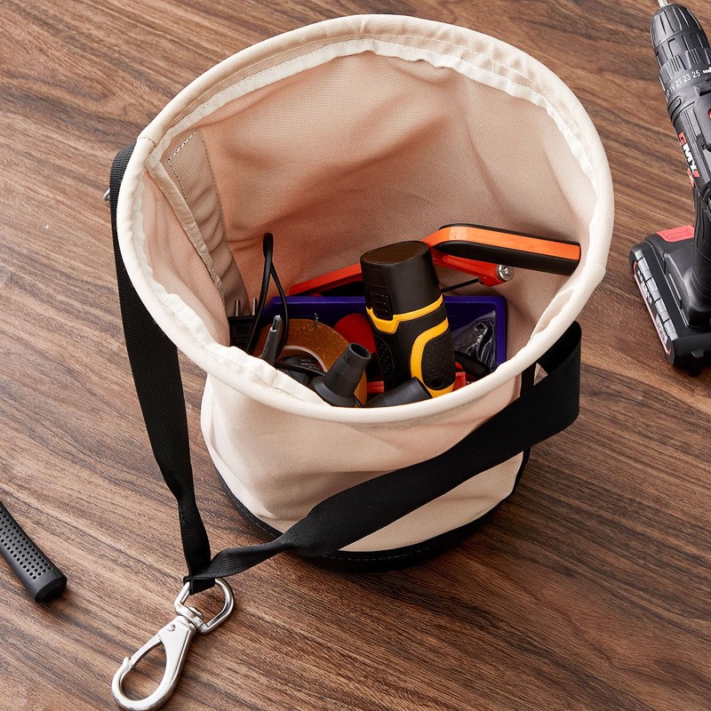 SilTriangle Heavy Duty Tool Canvas Bucket 12 x 12 x