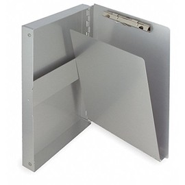 Saunders Silver Aluminum Storage Clipboard, Memo File Size, 6-1/8" W x 10-3/16" H, 3/8" Clip Capacity, 1 EA
