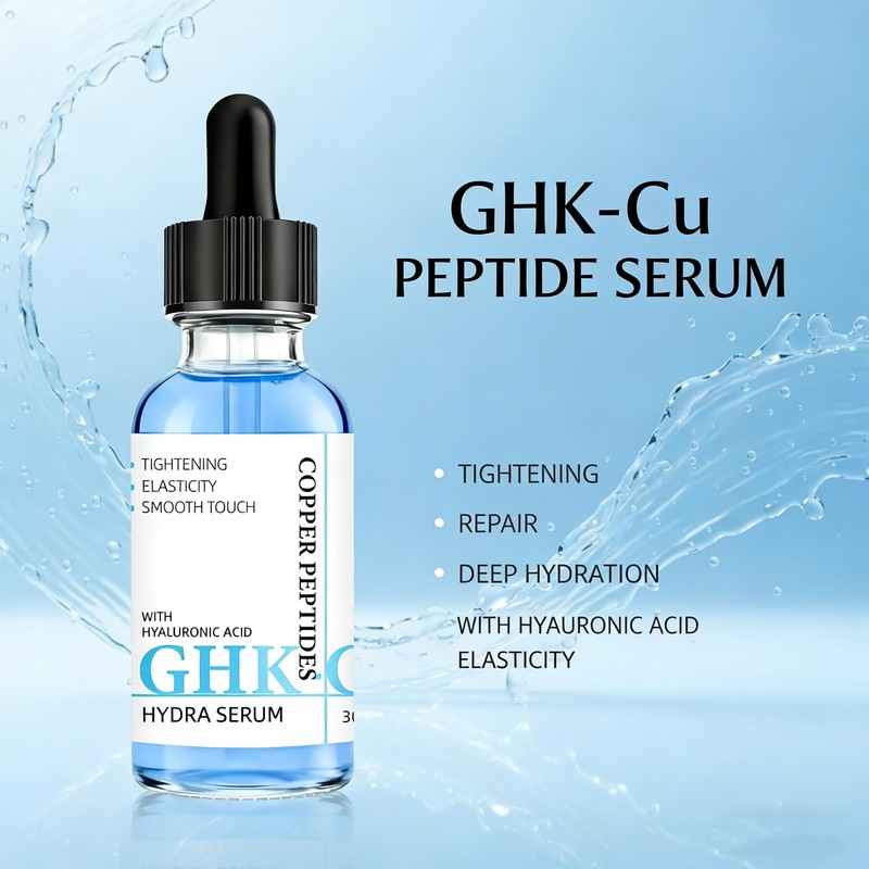 GHK-Cu Peptide Serum, Anti-Aging Face Serum with Copper Peptide and