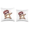 Sloth Heart Shape Sunglasses Dabbing Dance Lover Throw Pillow