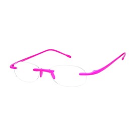 Scojo New York Gels Original Reading Glasses, Handmade Scratch Resistant Readers for Women and Men, Peony Pink - 1.75x