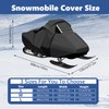 WODHMIEY Snowmobile Cover, 210D Oxford Fabric Windproof Waterproof, Heavy Duty