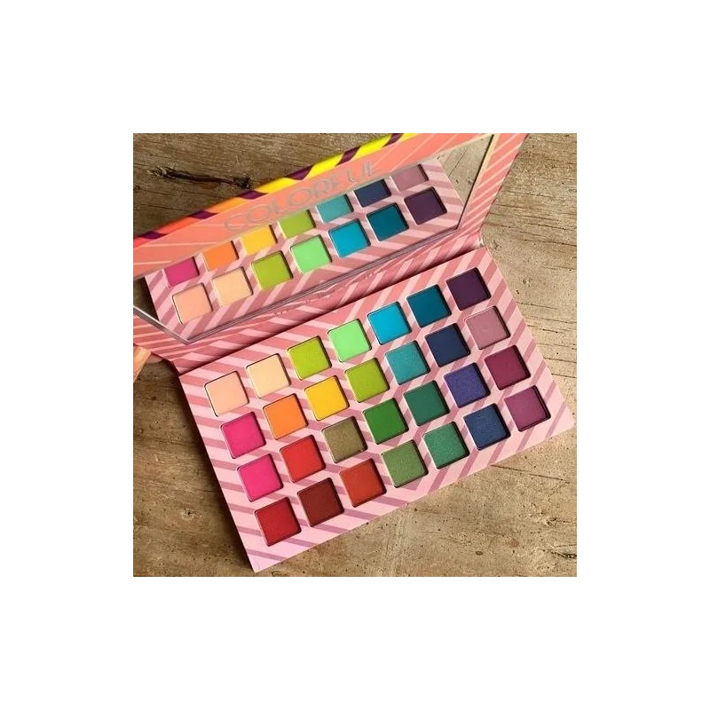 Paleta Sombras Trend Beauty Colorful 28 Tonos Mate Satinados Vibrantes