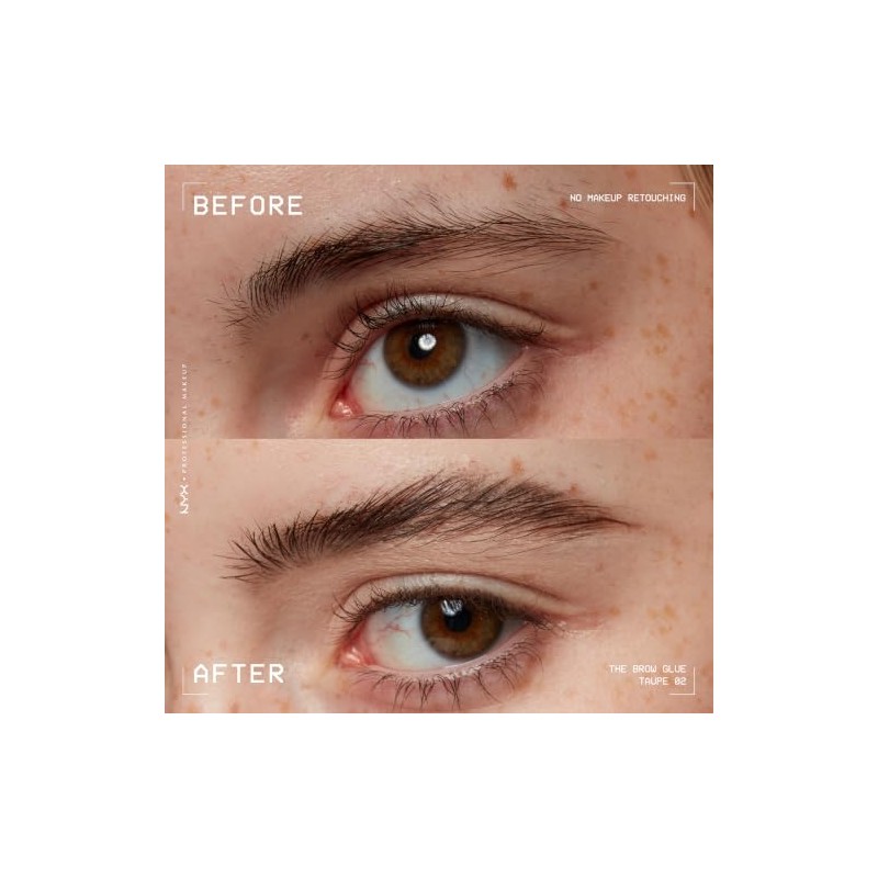 NYX Professional Makeup The Brow Glue, Tinted Eye Brow Gel,