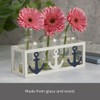 Elements Glass Vases in Nautical Anchor Wood Caddy, for Use