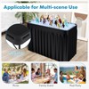 middow 4 Foot Ice Cooler Table, Folding Buffet Cold Food