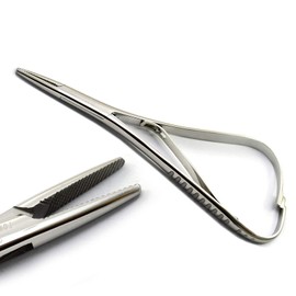 MEDSPO Professional Forceps | Dental Medical Ortho Surgical Ligature Needle Holder Locking | Veterinary Suture Restorative (Mathieu Needle Holder)