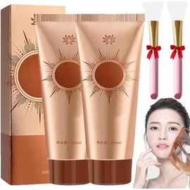2 piezas Mascarilla Facial Peel-Off Herbal Para Manchas,MáScara De Cara De Desgarro Sin Limpieza,Control De Grasa Facial, Puntos Negros, Limpieza De Poros,NutricióN Profunda