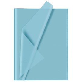 CHRORINE 60 Sheets Baby Blue Tissue Paper Art Gift Wrapping Tissue Paper Bulk for DIY Crafts Decor Birthday Holiday Party （ 20 x 14.5 inches）