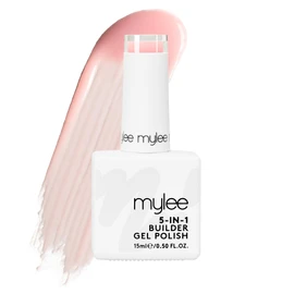 Mylee 5-in-1 Building Gel (15 ml) - UV LED Builder Gel for Strong and Beautiful Gel Nails, Also Suitable as Nail Glue or for Fixing Nail Foil and Rhinestones (Light Pink)