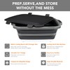 Large Collapsible BBQ Prep Tub with Locking Lid, Basket for