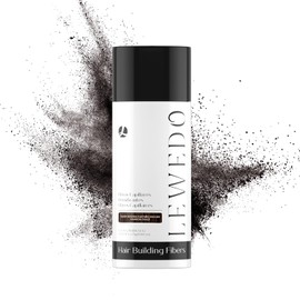 LEWEDO Hair Building Fibers - Instant Volume for Thinning Hair, Natural Appearance with Electrostatic Adsorption,Plant-Based, All-Day Hold, 25G Dark brown