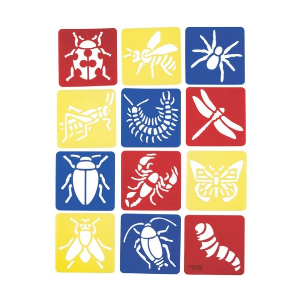 Fun Express Big Bug Stencils - 12 Pieces - Educational and Learning Activities for Kids