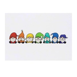 'Rainbow Gonks' Temporary Tattoo - Water Resistant, Skin-Safe, Non-Toxic Transfer (TO00082157)