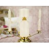 Elegant Fairy Tale Cinderella Coach Wedding Unity Candle Set (Silver/Gold)