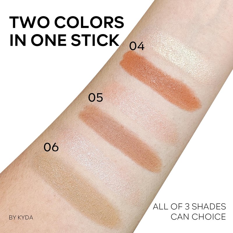 KYDA 6 Colours Highlighter Contour Stick, 2 in 1 Body