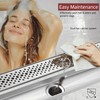 muschbath 28 Inch Linear Shower Drain, Brushed Nickel Shower Drain,