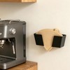 TAIANJI Wall-Mounted Coffee Filter Holder, Iron Cone Paper Rack, Black