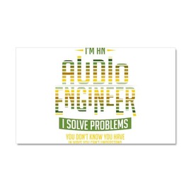 CafePress Audio Engineer Gift Sound Engin Car Magnet 20 X 12 Car Magnet, 20"x 12" Magnetic Door Display