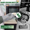 LELE LIFE Extra Long 15.4in Professional Oven Mitts, Heat Resistant