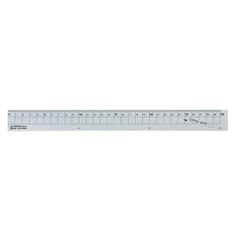 Kutsuwa XS04SV Aluminium Ruler 30 cm Silver