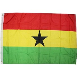 2x3 ft Ghana Star National Rough tex knitted flag 2'x3' banner