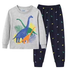 Junellz 3 years boy dinosaur pajams cotton boy pjs set