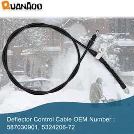 Quanaoo Deflector Control Cable 587030901 for Husqvarna 24" 27" 30" Craftsman Poulan Jonsered Snow Blower Superseded to 532420672 532421164 585271601