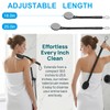 Gobiteli Back Scrubber for Shower,25" Long Handle Shower Brush for