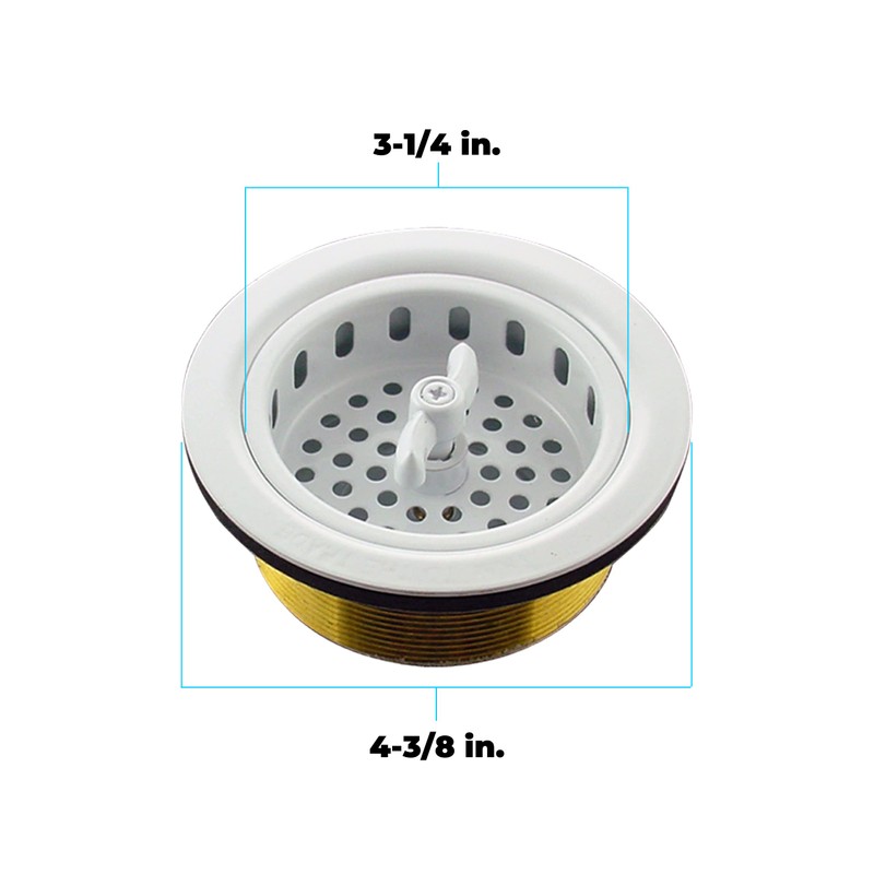 Mr. Scrappy 3.5" Sink Drain Assembly with Twist Lock Basket