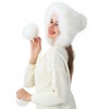 LA CARRIE Women's Faux Fur Hat with 3 Pom Pom