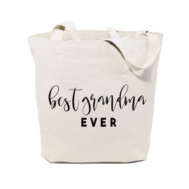 The Cotton & Canvas Co. Best Ever Mother's Day Beach, Shopping and Travel Reusable Shoulder Tote and Handbag