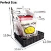 Lizipai Store shopping plastic bag holder storage basket , chrome