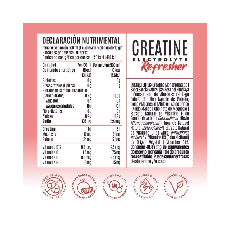 Suplemento Alimenticio Birdman Creatine Refresher Watermelon Spl 300gr