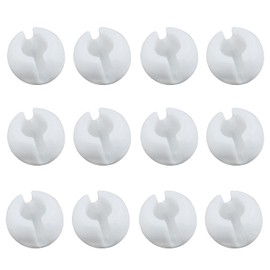 ZZLZX 12 topes para cadena de cuentas para persianas enrollables, parada de cadena con cuentas transparentes para cadena de cuentas, accesorios de cuentas de persianas, color blanco