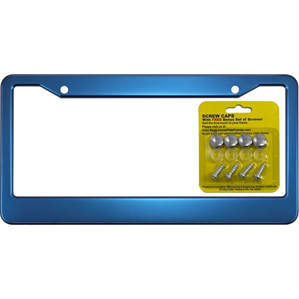 Anodized Aluminum CAR License Plate Frame with mounting Hardware -