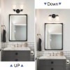 US Instock ETL Black Iron Double Vanity Lights for Mirror