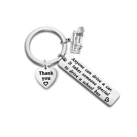 ENSIANTH School Bus Driver Keychain A Special Bus Driver Appreciation Gift Thank you Gift for Bus Driver (School Bus Key)