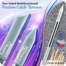 Glass Cuticle Pusher Nail File - Manicure Sticks, Professional Precision File Skin Pusher for Cuticle, Sanding Surface Never Wear Out, Genuine Czech Quality from Gladzy