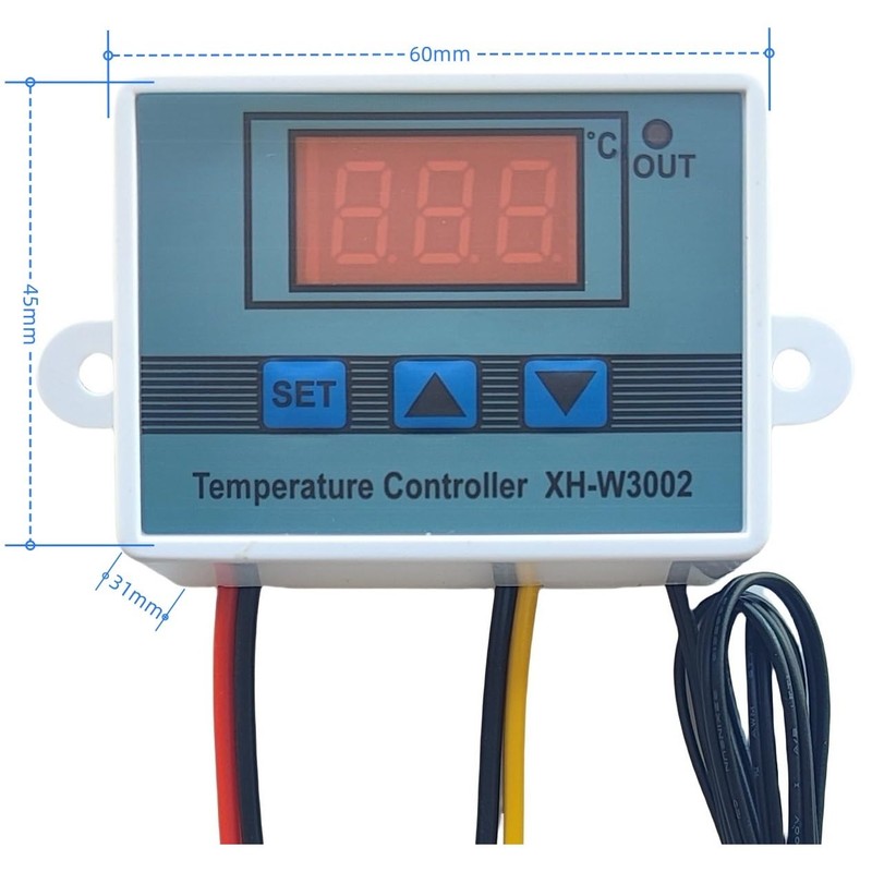 MTDELE 2Pcs 12V Thermostat Switch Controller XH-W3002 DC 12V 120W