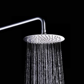 Akitbahome 10-Inch Rainfall Shower Head in Polished Chrome Finish,SUS 304 Stainless Steel High Pressure Single-Spray Fixed Showerhead