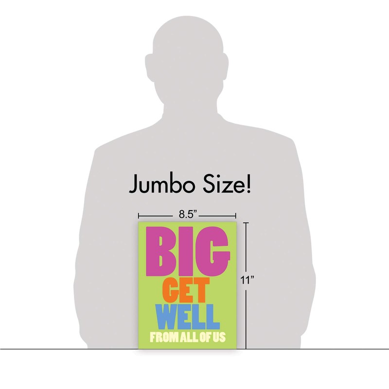 NobleWorks - Jumbo Get Well Greeting Card (8.5 x 11