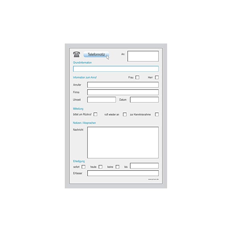 PRICARO 5 x A6 Unpunched PC Design Telephone Notepad