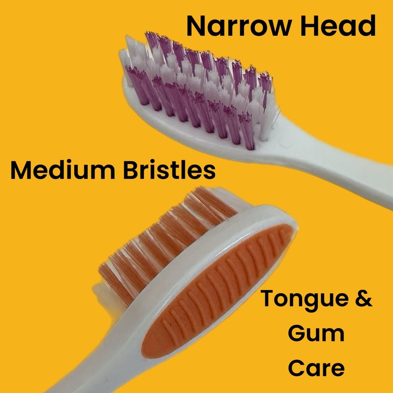 ALAZCO Comfort Hold Travel Toothbrush On The Go Folding Medium